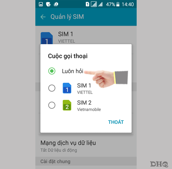Chọn luôn hỏi